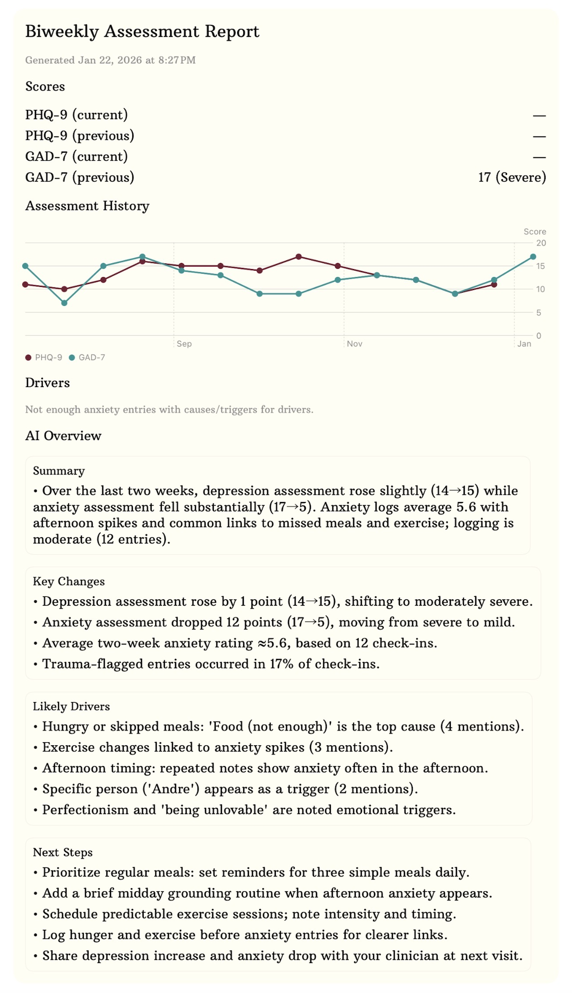 Assessment Report Preview
